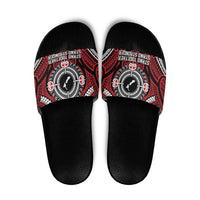 Aotearoa Proud To Be Maori Slide Sandals New Zealand Fight Together - Polynesian Pride