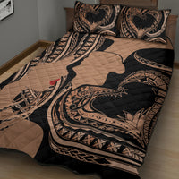 Personalised Valentines Day Romantic Lovers Quilt Bed Set LT9 - Polynesian Pride