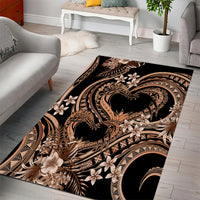Polynesia Valentines Day Forever In My Heart Tattoo Area Rug Gold Style LT9 - Polynesian Pride