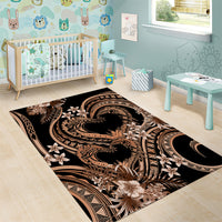 Polynesia Valentines Day Forever In My Heart Tattoo Area Rug Gold Style LT9 - Polynesian Pride