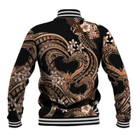 Polynesia Valentines Day Forever In My Heart Tattoo Baseball Jacket Gold Style LT9 - Polynesian Pride