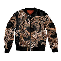 Polynesia Valentines Day Forever In My Heart Tattoo Bomber Jacket Gold Style LT9 Unisex Gold - Polynesian Pride