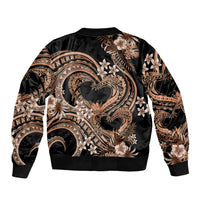 Polynesia Valentines Day Forever In My Heart Tattoo Bomber Jacket Gold Style LT9 - Polynesian Pride