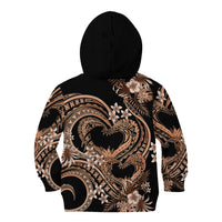 Polynesia Valentines Day Forever In My Heart Tattoo Kid Hoodie Gold Style LT9 - Polynesian Pride