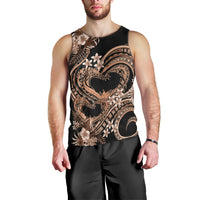 Polynesia Valentines Day Forever In My Heart Tattoo Men Tank Top Gold Style LT9 - Polynesian Pride