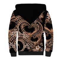 Polynesia Valentines Day Forever In My Heart Tattoo Sherpa Hoodie Gold Style LT9 - Polynesian Pride