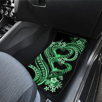 Polynesia Valentines Day Forever In My Heart Tattoo Car Mats Green Style LT9 - Polynesian Pride
