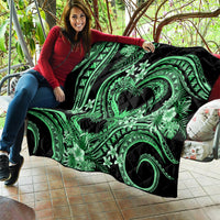 Polynesia Valentines Day Forever In My Heart Tattoo Quilt Green Style LT9 - Polynesian Pride