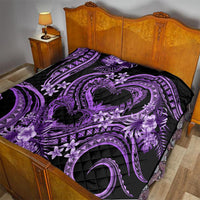 Polynesia Valentines Day Forever In My Heart Tattoo Quilt Purple Style LT9 - Polynesian Pride