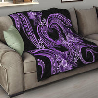 Polynesia Valentines Day Forever In My Heart Tattoo Quilt Purple Style LT9 - Polynesian Pride