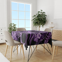 Polynesia Valentines Day Forever In My Heart Tattoo Tablecloth Purple Style LT9 - Polynesian Pride