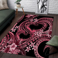 Polynesia Valentines Day Forever In My Heart Tattoo Area Rug Pink Style LT9 Pink - Polynesian Pride