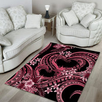 Polynesia Valentines Day Forever In My Heart Tattoo Area Rug Pink Style LT9 - Polynesian Pride