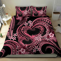 Polynesia Valentines Day Forever In My Heart Tattoo Bedding Set Pink Style LT9 - Polynesian Pride