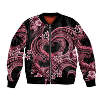 Polynesia Valentines Day Forever In My Heart Tattoo Bomber Jacket Pink Style LT9 Unisex Pink - Polynesian Pride