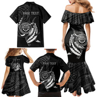 Personalised FSM Culture Day Family Matching Mermaid Dress and Hawaiian Shirt Hammerhead Shark Tribal 2024 LT9 - Polynesian Pride