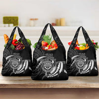 Personalised FSM Culture Day Grocery Bag Hammerhead Shark Tribal 2024 LT9 3-pack One Size Black - Polynesian Pride