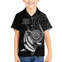 Personalised FSM Culture Day Hawaiian Shirt Hammerhead Shark Tribal 2024 LT9 - Polynesian Pride