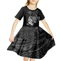 Personalised FSM Culture Day Kid Short Sleeve Dress Hammerhead Shark Tribal 2024 LT9 - Polynesian Pride