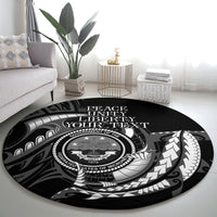 Personalised FSM Culture Day Round Carpet Hammerhead Shark Tribal 2024 LT9 - Polynesian Pride