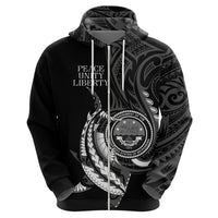 Personalised FSM Culture Day Zip Hoodie Hammerhead Shark Tribal 2024 LT9 - Polynesian Pride