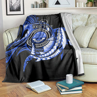 Personalised Chuuk FSM Culture Day Blanket Hammerhead Shark Tattoo 2024 LT9 Blue - Polynesian Pride