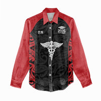 New Zealand Nurse RN 2026 Personalised Women Casual Shirt Red Maori Pattern Cultural Pride