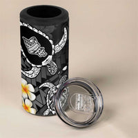 Hawaii Oahu Islands Pacific Plumeria 4 in 1 Can Cooler Tumbler White Polynesian Tattoo