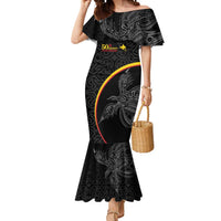 Papua New Guinea 50th Independence Day Mermaid Dress Simple Oro Tapa Pattern - Polynesian Pride