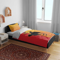 Papua New Guinea Oro Tapa Personalised Bedding Set Simple Bird of Paradise Style - Polynesian Pride