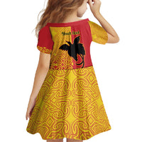 Papua New Guinea Oro Tapa Personalised Family Matching Short Sleeve Bodycon Dress and Hawaiian Shirt Simple Bird of Paradise Style - Polynesian Pride