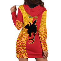 Papua New Guinea Oro Tapa Personalised Hoodie Dress Simple Bird of Paradise Style - Polynesian Pride