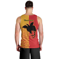 Papua New Guinea Oro Tapa Personalised Men Tank Top Simple Bird of Paradise Style - Polynesian Pride