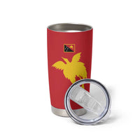 Papua New Guinea Oro Tapa Personalised Tumbler Cup Simple Bird of Paradise Style - Polynesian Pride