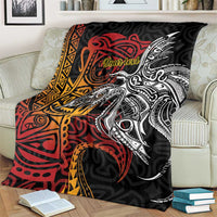Papua New Guinea Sepik Personalised Blanket PNG Bird of Paradise Tattoo - Polynesian Pride