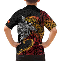 Papua New Guinea Sepik Personalised Family Matching Puletasi and Hawaiian Shirt PNG Bird of Paradise Tattoo LT9 - Polynesian Pride
