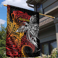 Papua New Guinea Sepik Personalised Garden Flag PNG Bird of Paradise Tattoo - Polynesian Pride