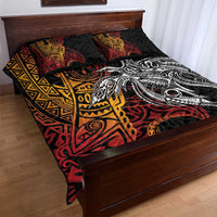 Papua New Guinea Sepik Personalised Quilt Bed Set PNG Bird of Paradise Tattoo - Polynesian Pride