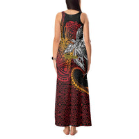 Papua New Guinea Sepik Personalised Tank Maxi Dress PNG Bird of Paradise Tattoo - Polynesian Pride