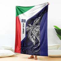 Personalised PNG Bougainville Blanket Bird of Paradise Tattoo Flag Motif - Polynesian Pride