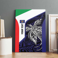 Personalised PNG Bougainville Canvas Wall Art Bird of Paradise Tattoo Flag Motif - Polynesian Pride