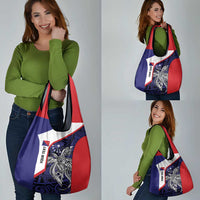 Personalised PNG Central Province Grocery Bag Bird of Paradise Tattoo Flag Motif - Polynesian Pride