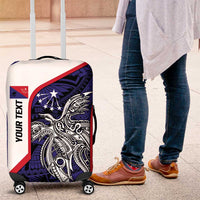 Personalised PNG Central Province Luggage Cover Bird of Paradise Tattoo Flag Motif - Polynesian Pride