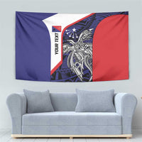 Personalised PNG Central Province Tapestry Bird of Paradise Tattoo Flag Motif - Polynesian Pride