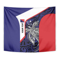 Personalised PNG Central Province Tapestry Bird of Paradise Tattoo Flag Motif - Polynesian Pride