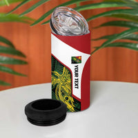 Personalised PNG Chimbu Province 4 in 1 Can Cooler Tumbler Bird of Paradise Tattoo Flag Motif - Polynesian Pride