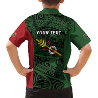 Personalised PNG Chimbu Province Family Matching Summer Maxi Dress and Hawaiian Shirt Bird of Paradise Tattoo Flag Motif LT9 - Polynesian Pride