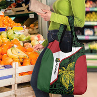 Personalised PNG Chimbu Province Grocery Bag Bird of Paradise Tattoo Flag Motif - Polynesian Pride