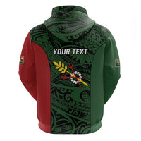 Personalised PNG Chimbu Province Hoodie Bird of Paradise Tattoo Flag Motif - Polynesian Pride