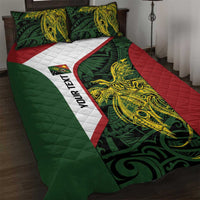Personalised PNG Chimbu Province Quilt Bed Set Bird of Paradise Tattoo Flag Motif - Polynesian Pride